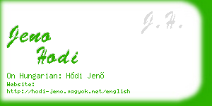 jeno hodi business card